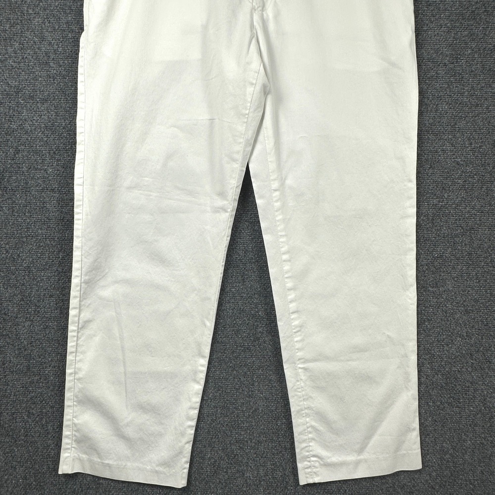Nautica Mens Slim Fit White Chino Pants Cotton Twill Flat Front 36x30‎ PR3125 - Picture 3 of 9